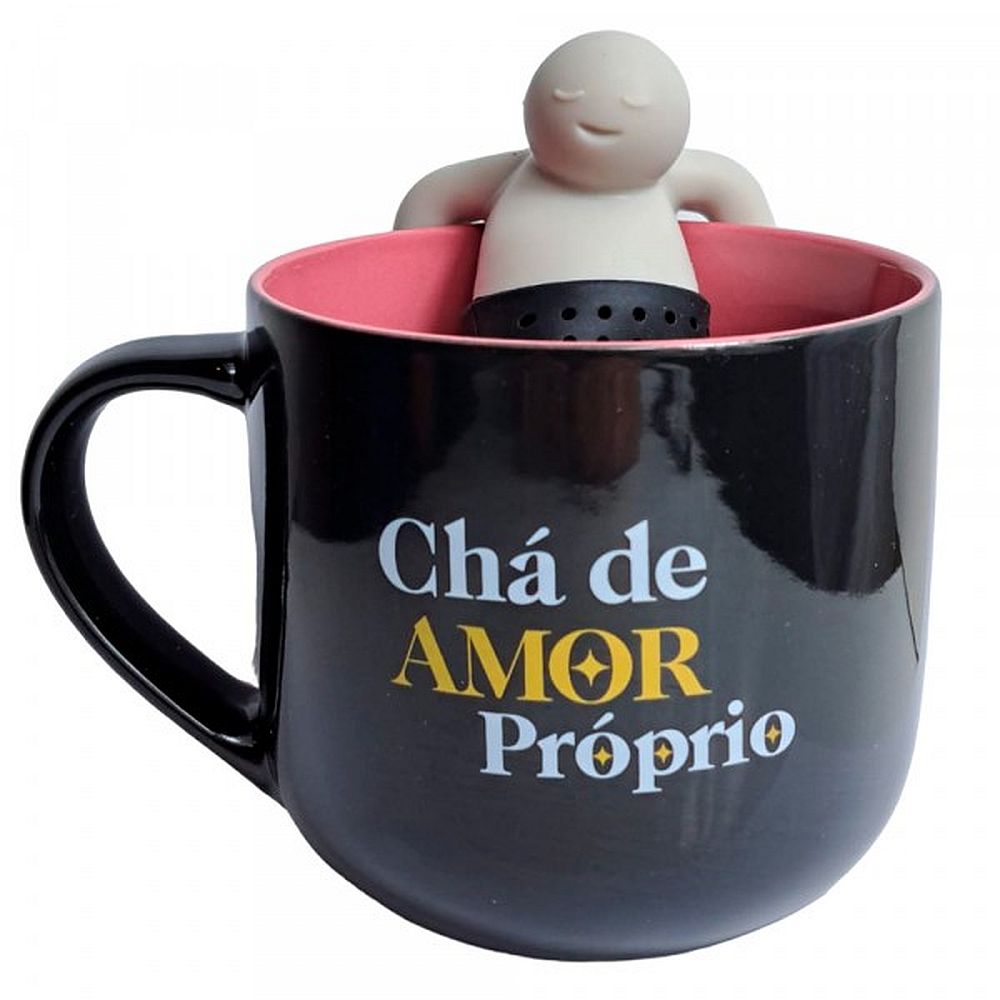 CANECA COM INFUSOR AMOR PROPRIO