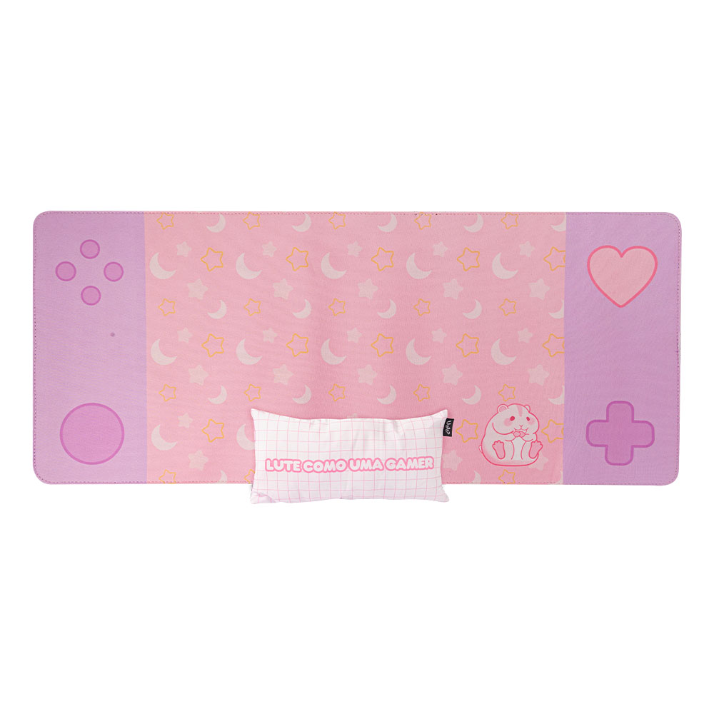 MEGA MOUSE PAD COM ALMOFADA DE PULSO GAMER GIRL