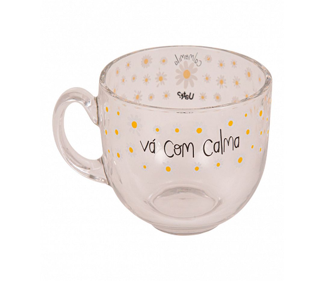 CANECA DE VIDRO JUMBO CALMOMILA