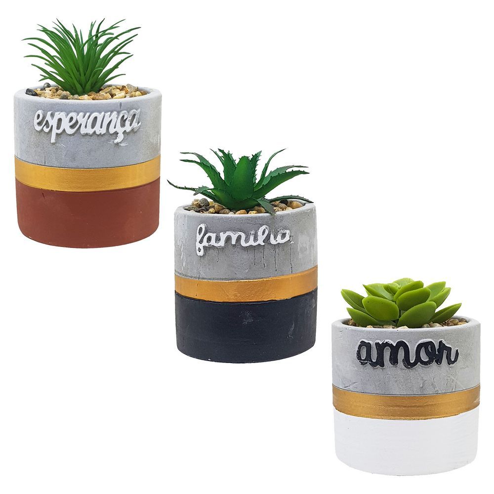 VASO DECORATIVO PLANTA PALAVRAS