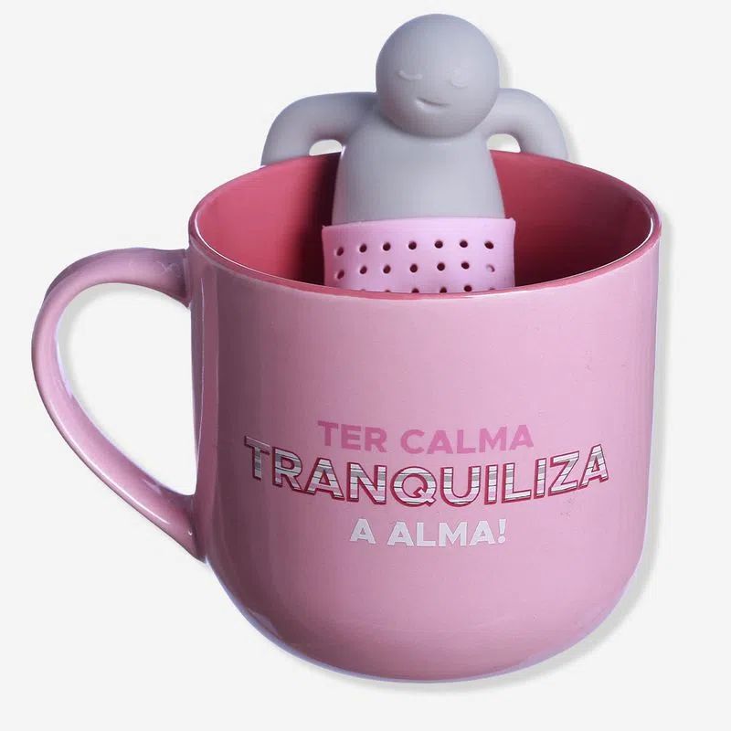 CANECA COM INFUSOR AMIZADE ETERNA 